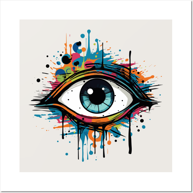 Colorful Abstract Eye Wall Art by Mad Swell Designs